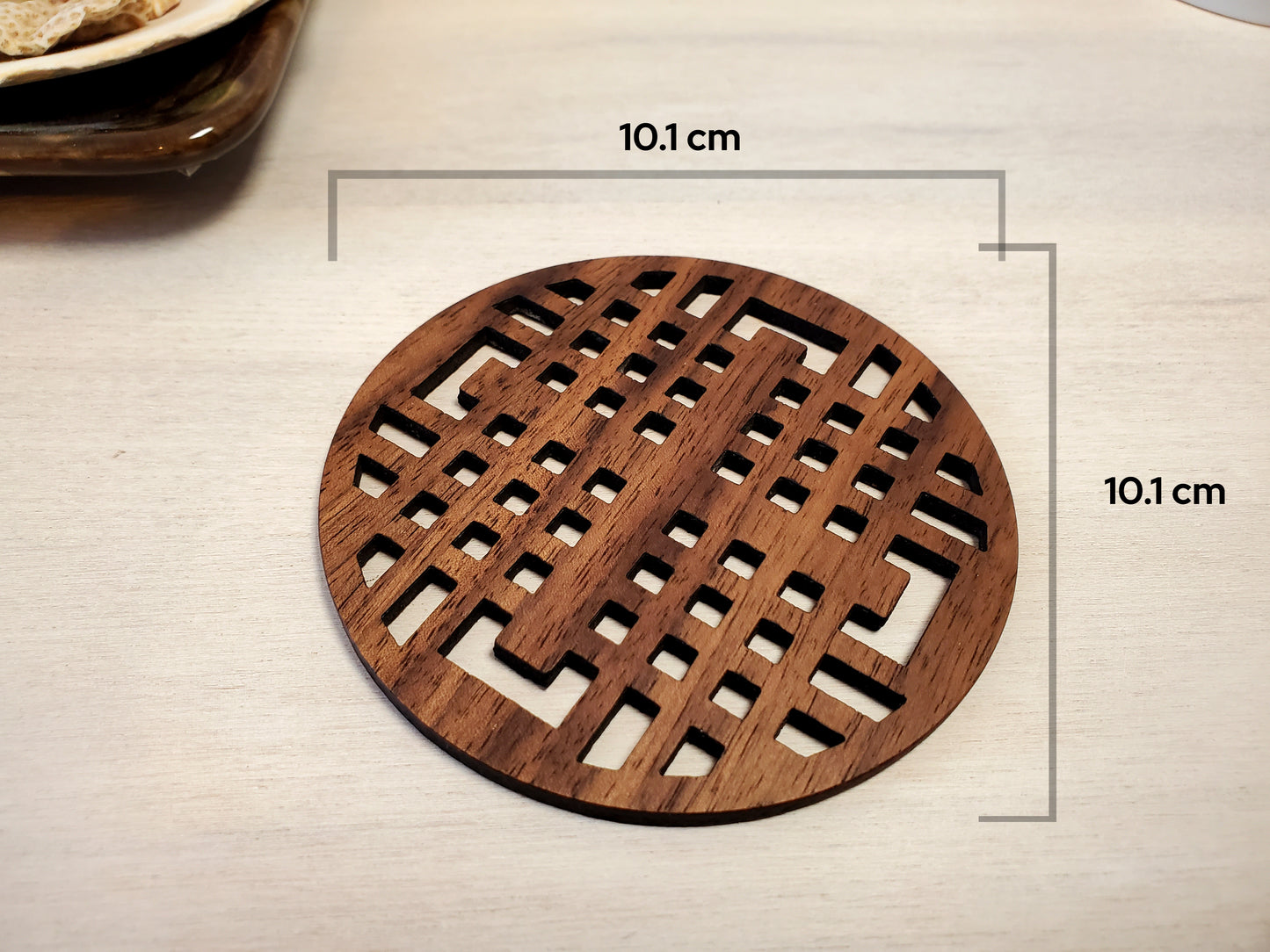 Round Modern Wood Coasters (Set of 6)