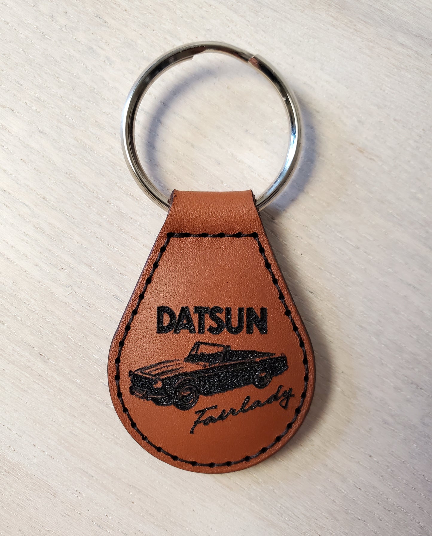 Custom Vintage Style Leather Key Fob